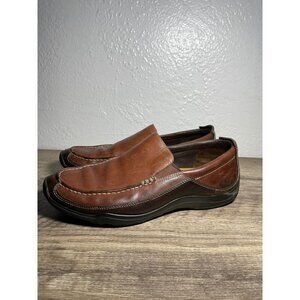 COLE HAAN AIR MENS WALKING GENUINE LEATHER BROWN LOAFER SIZE 8   OR WOMEN 9.5